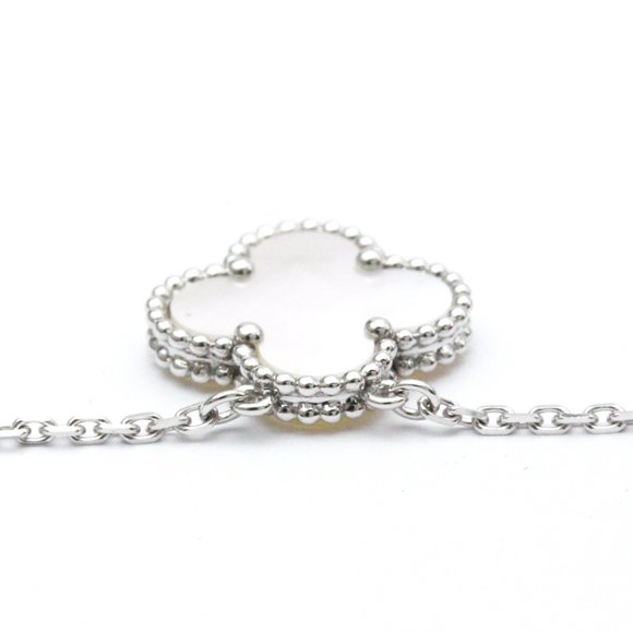 Van Cleef & Arpels Vintage Alhambra VCARF48700 White Gold (18K) Shell Men,Wom... - Picture 6 of 10